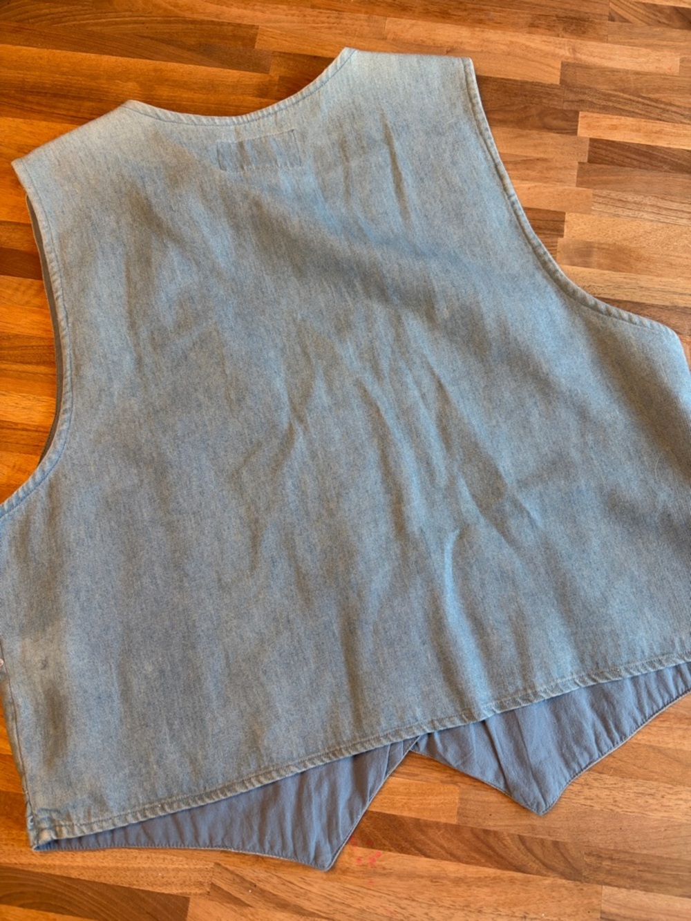 Tantrum Blues 100% cotton Light Blue Embroidered Denim Vest - Picture 4 of 4